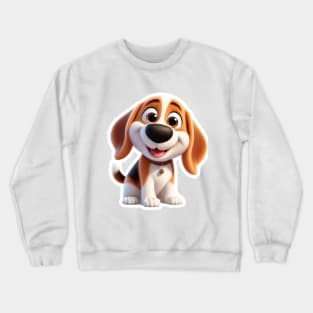 Cute and happy beagle puppy Crewneck Sweatshirt